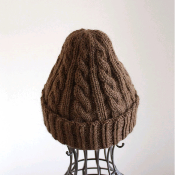 ニット帽子（チョコレートブラウン） 3枚目の画像
