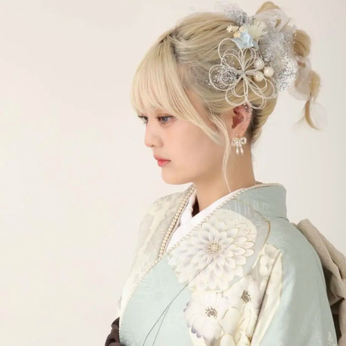 玉かんざし ドライフラワー 成人式髪飾り 和装髪飾り 結婚式髪