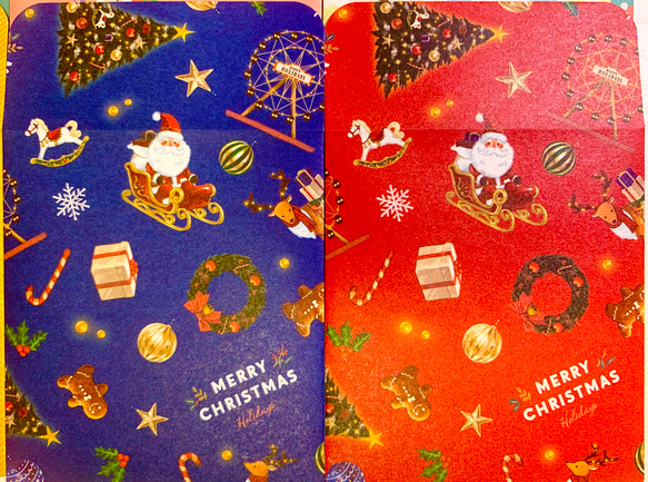 クリスマスポチ袋 24枚 No.291 おすそ分けファイルにも♪アドベントカレンダー　プレゼント 13枚目の画像