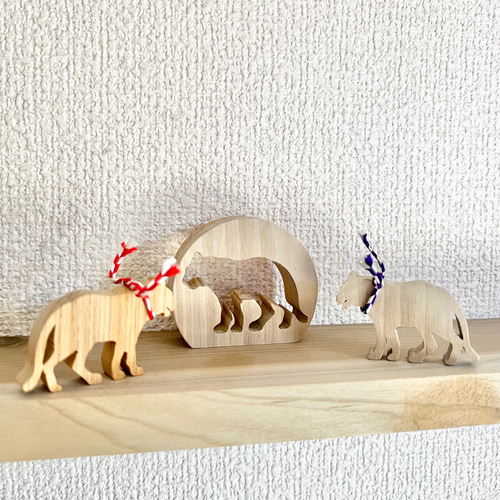 干支飾り 干支組木 旧作「亥、子、丑、寅、卯」 その他