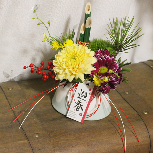 フレッシュ迎春アレンジS ドライフラワー petit chocolat 通販