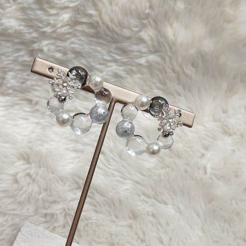 冬のリース ピアス/イヤリング⑅*॰ॱ ピアス（その他） LA LUMIERE 