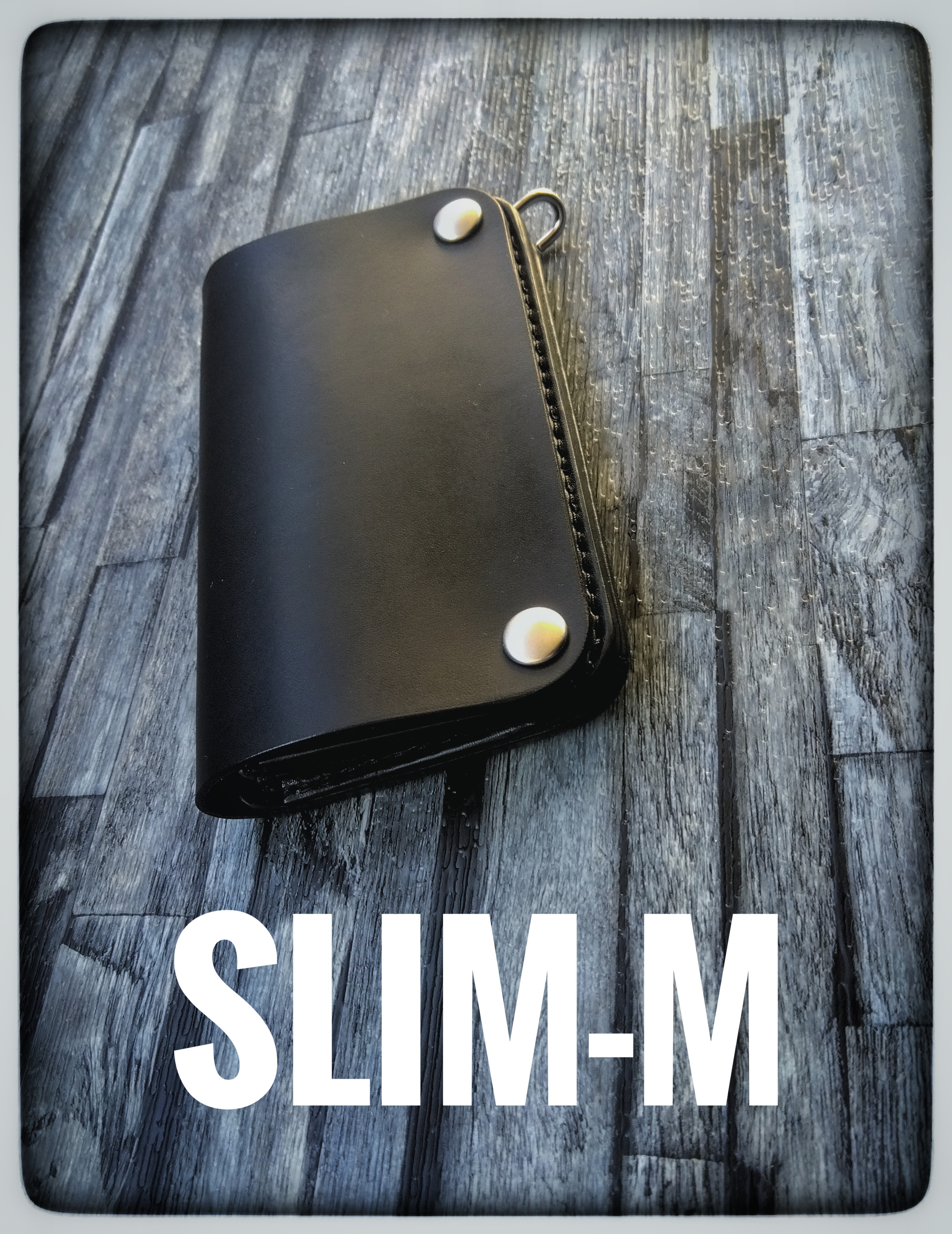 ◇ショート トラッカーウォレット ◇ Slim-M◇茶芯サドル 二つ折り財布