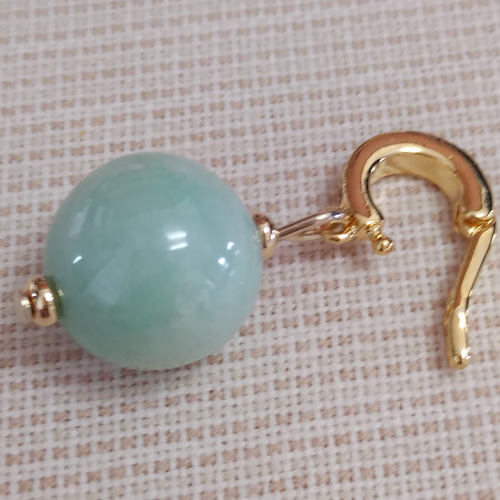 糸魚川翡翠 13mm ペンダントトップ 希少カラー クリッカータイプ