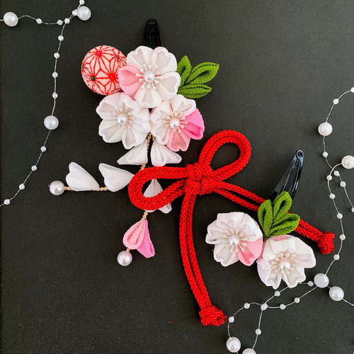 桜♡つまみ細工髪飾り七五三成人式卒業式