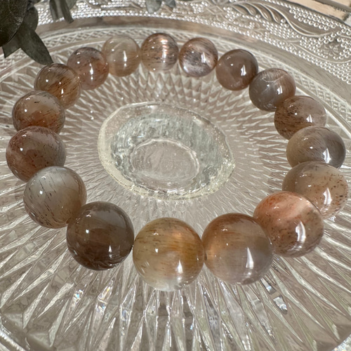 ブラウンサンムーンストーンブレスレット588 ブレスレット 円と縁 by