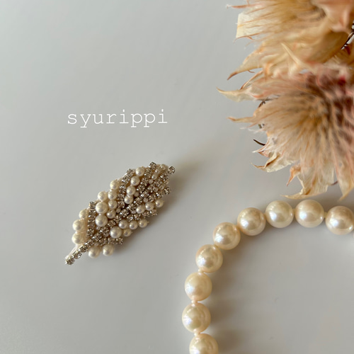 組み合わせて楽しい☆お花のビーズ刺繍ブローチ ブローチ beads 