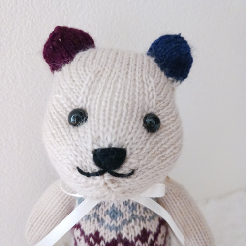 クマのあみぐるみ 編み込み模様 1 あみぐるみ granny m 通販 16912155