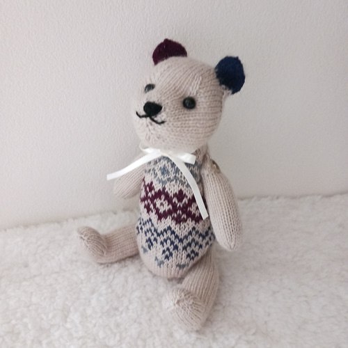 クマのあみぐるみ 編み込み模様 1 あみぐるみ granny m 通販 16912155