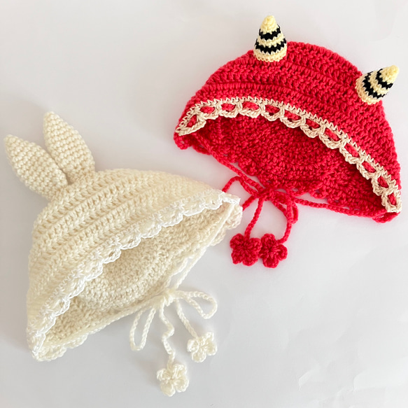 新春福袋2025】1月下旬お届け！節分ボンネット＋うさみみボンネット