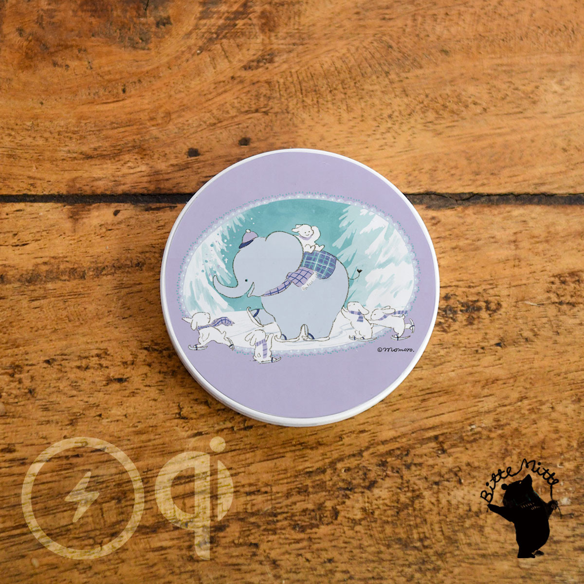 充電器 MagSafe iPhone15 iPhone14 マグセーフ ワイヤレス 充電 qi 北欧 象 ぞう＊名入れ