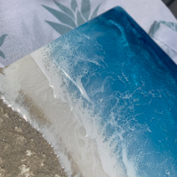 海が恋しくなる前にオーシャンレジンアートで癒されましょ　キラキラ　砂浜　ブルー　サーフショップ　海系.6 4枚目の画像