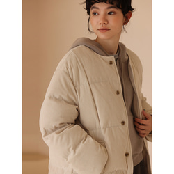 コーデュロイダウンジャケット ショートダウンジャケット