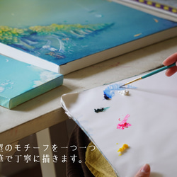 オーダーメイド油彩原画＊優しい油絵F6号　空　海　ブルー　癒し　優しい　プレゼント　記念日 4枚目の画像