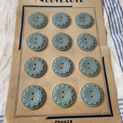 【フランス vintage 1930’s ボタン】 ☆ エッグシェルブルー ☆フランス製ヴィンテージボタン 1枚目の画像