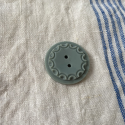 【フランス vintage 1930’s ボタン】 ☆ エッグシェルブルー ☆フランス製ヴィンテージボタン 5枚目の画像