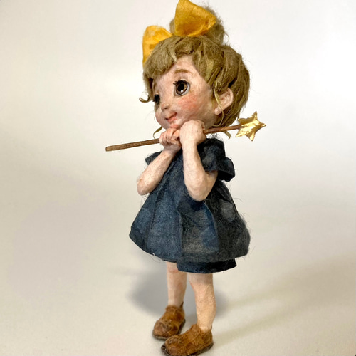 和紙人形 ミニチュアドール 魔女っこさん その他置物 のこりじる