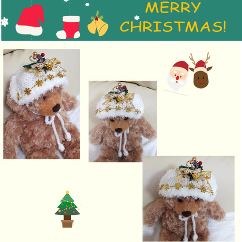 クリスマス ヘッドドレスknit 小型犬 猫ちゃん用 送料無料 xhd01