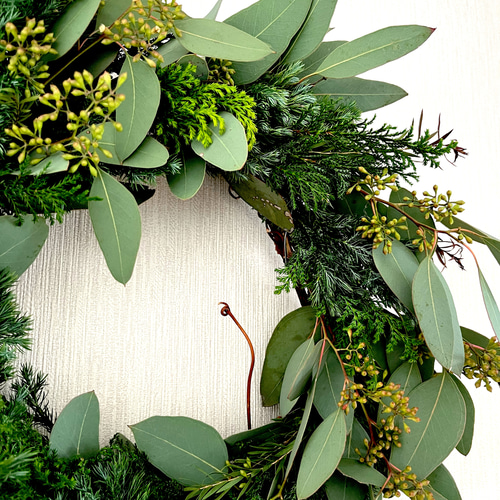 ユーカリが香る ナチュラル クリスマスリース リース The Blessing