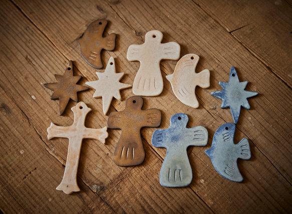 陶器のオーナメント クリスマスオーナメント ウォールデコ 北欧