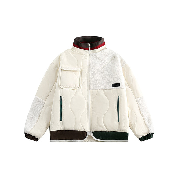 レディース*メンズ兼用·冬のレトロパッチワーク色·子羊の毛で暖かい綿服のコートジャケット2カラー  20-1117 11枚目の画像