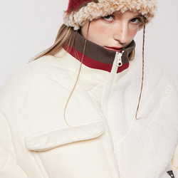 レディース*メンズ兼用·冬のレトロパッチワーク色·子羊の毛で暖かい綿服のコートジャケット2カラー  20-1117 5枚目の画像