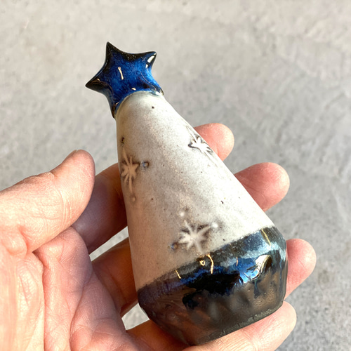 陶器製ツリー 楽天市場】sen 星付きツリーのオブジェ【陶器 置物 クリスマスツリー