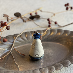 陶器のクリスマスツリー(青) 1枚目の画像