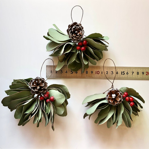 予約販売】クリスマス ミニ リース ユーカリミルフィーユ 2点