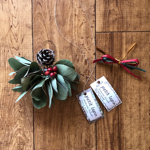 予約販売】クリスマス ミニ リース ユーカリミルフィーユ 2点