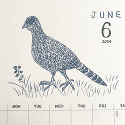 2024鳥類カレンダー　壁掛けタイプ（日曜始まりと月曜始まり選べます♪） 11枚目の画像