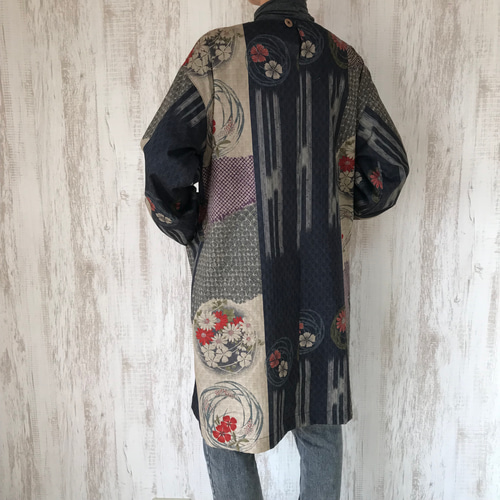 和柄 花柄 ゆったり チュニックor割烹着 チュニック 手づくりの店