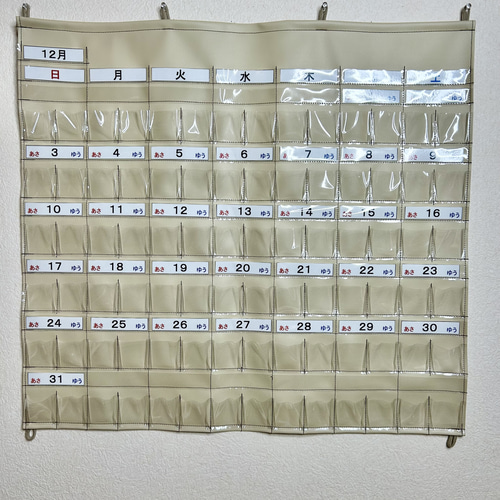 一目でわかるお薬管理　カレンダー 一目でわかるお薬管理 お薬カレンダー1ヶ月用 日付曜日取り外し