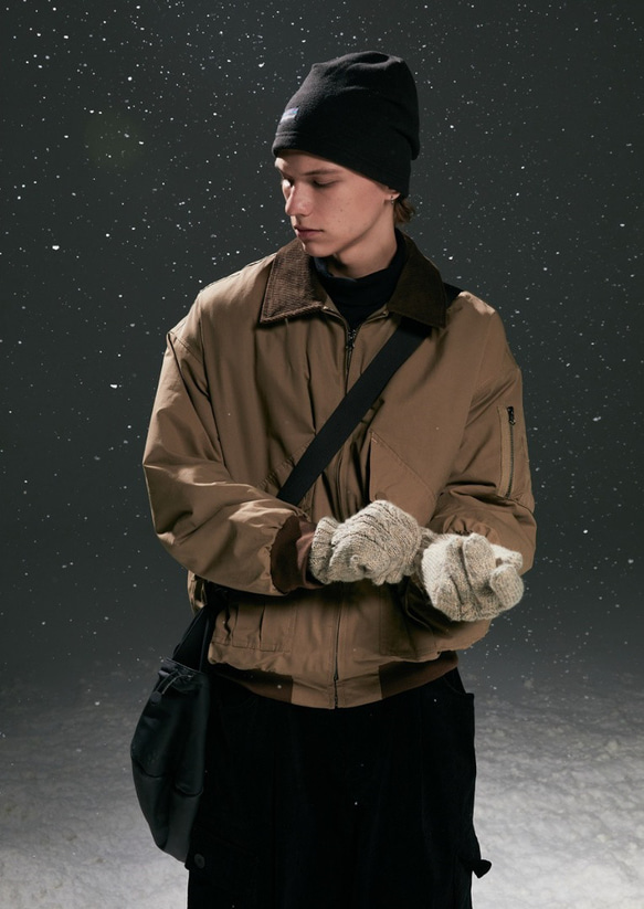 メンズ冬用コットン保温コットンカジュアルゆったりオーバーコートジャケット 20-1120 4枚目の画像