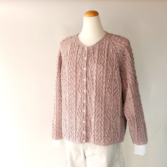 秋冬　手編み カーディガン -「Minori　Cardigan」 5枚目の画像