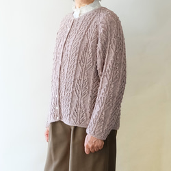 秋冬　手編み カーディガン -「Minori　Cardigan」 4枚目の画像