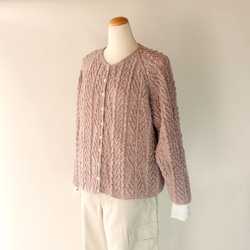 秋冬　手編み カーディガン -「Minori　Cardigan」 6枚目の画像