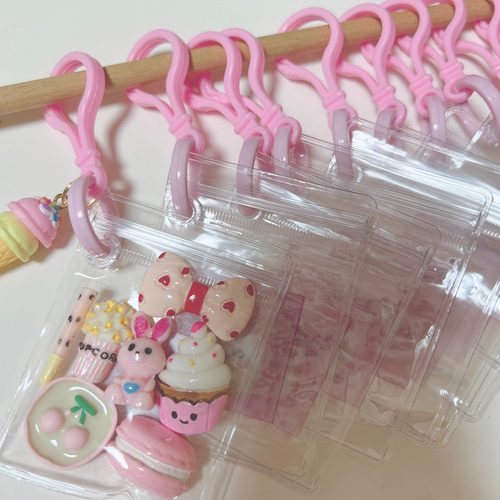 No.198B キャンディバッグ キーホルダー セット ピンク ねこ