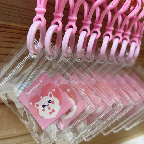 No.198B キャンディバッグ キーホルダー セット ピンク ねこ