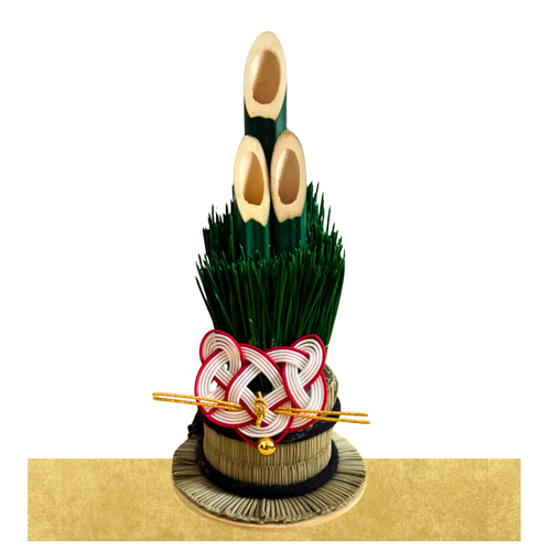 ミニ猫梅結び門松 1鉢お正月飾り モダンミニ門松 おしゃれ 玄関飾り