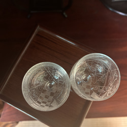 和柄　ペアワイングラス 3枚目の画像
