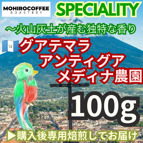 グアテマラ アンティグア メディナ農園 100g コーヒー  珈琲 自家焙煎 コーヒー豆 1枚目の画像