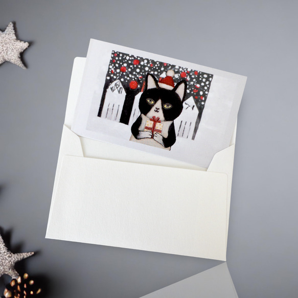 ミニクリスマスカード封筒セット(5組) 4枚目の画像