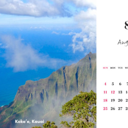 【ハワイからの贈り物】卓上カレンダー2024 ※受注生産 9枚目の画像
