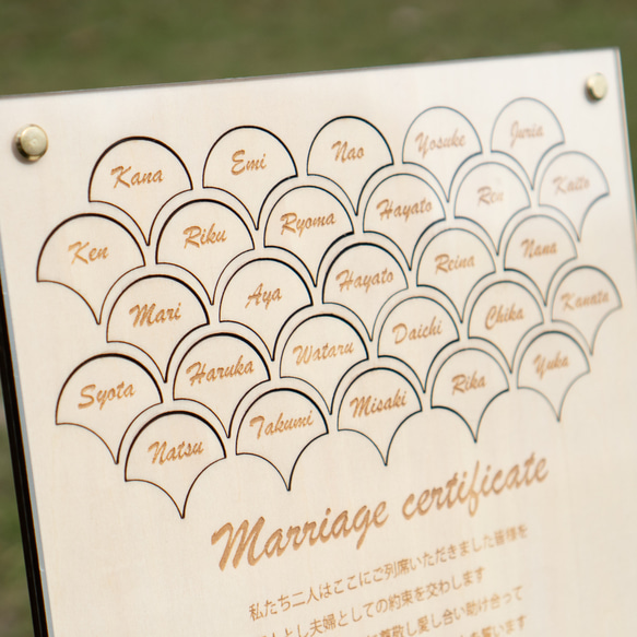 【ゲスト参加型】オリジナルメッセージが入れられるウェディングドロップス 結婚証明書／mcs21 7枚目の画像