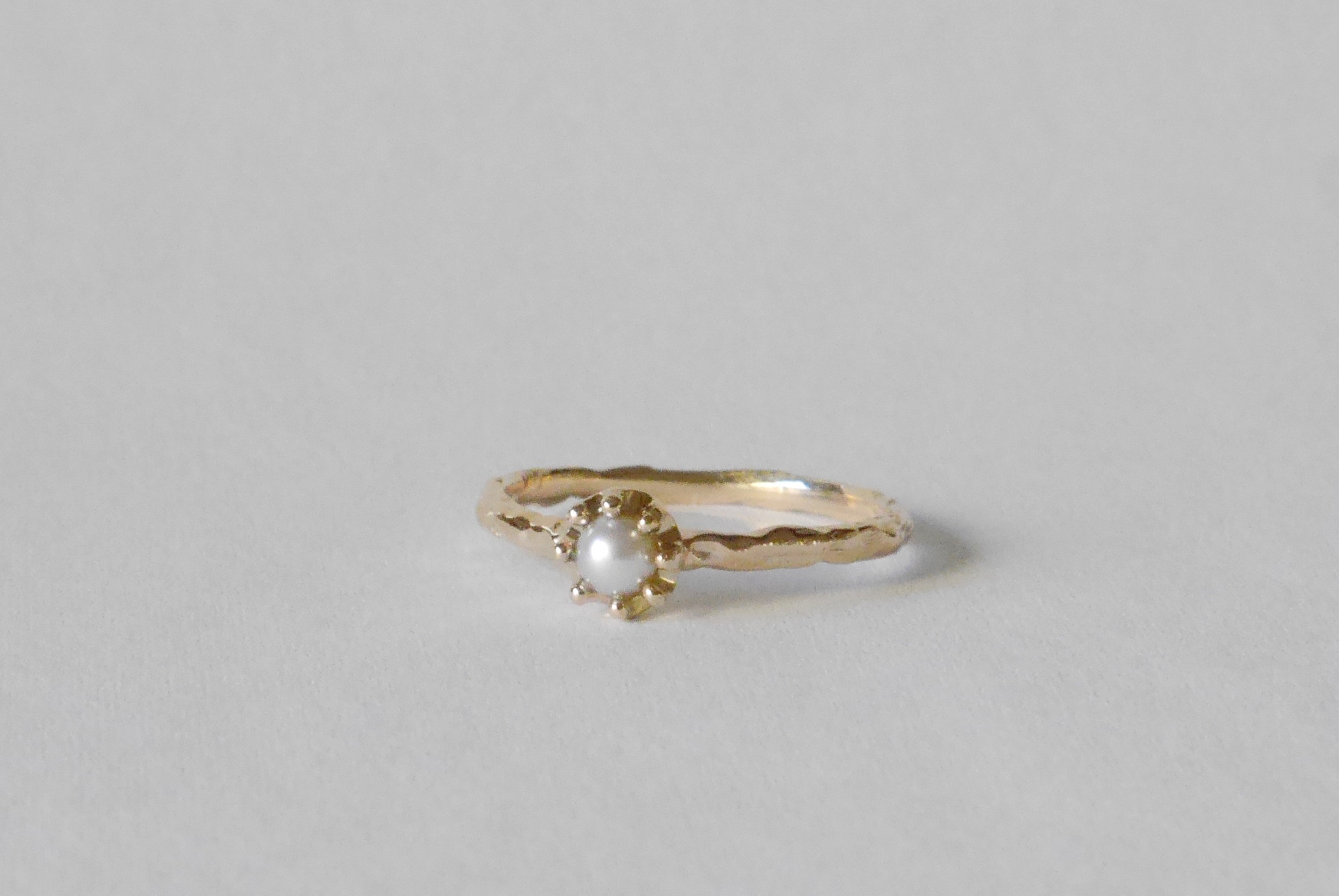 1点物★Pearl ring (K10YG)★パール★リング★華奢 36,400円