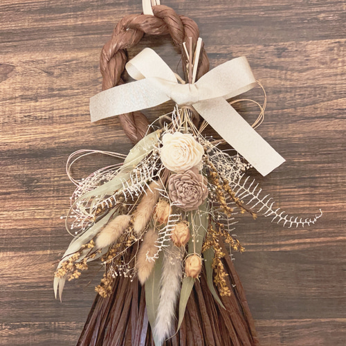 スワッグになるしめ縄飾り☆お正月飾り☆しめ縄リース☆2wayしめ縄飾り しめ縄 2way スワッグに出来るしめ縄 お正月飾り 玄関飾り しめ飾り