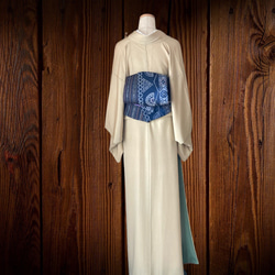 這是由永井紬和西陣織島製作的成人半寬腰帶。 第7張的照片