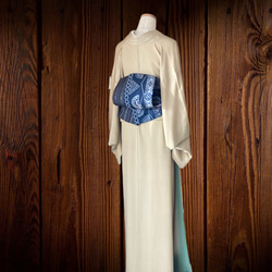 這是由永井紬和西陣織島製作的成人半寬腰帶。 第6張的照片
