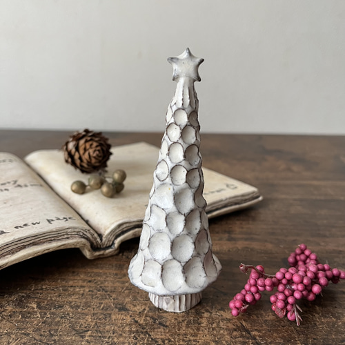 陶器のクリスマスツリー 大 A クリスマスツリー こまもん工房 通販